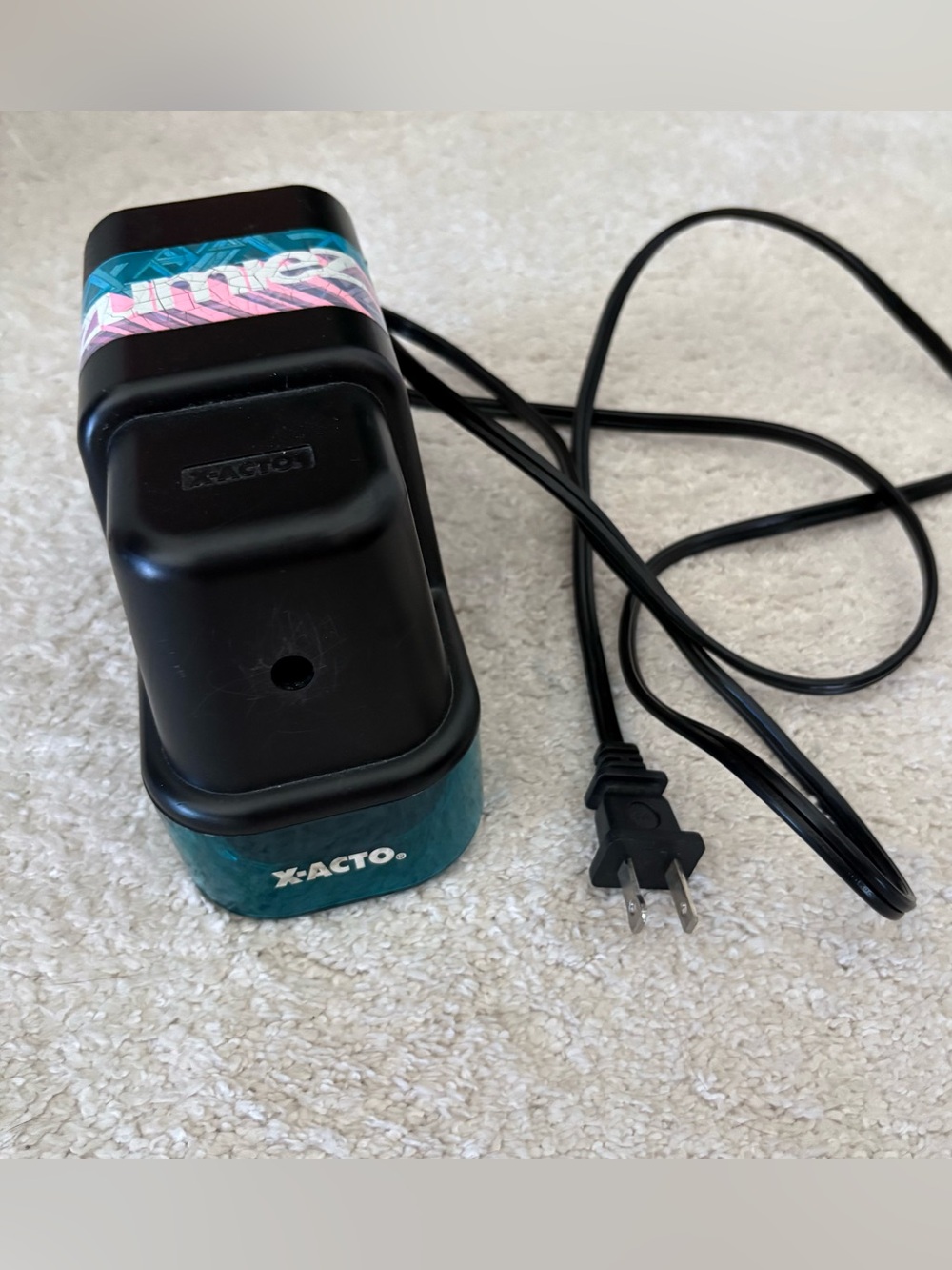 X-ACTO Electric Pencil Sharpener in Teal and Black